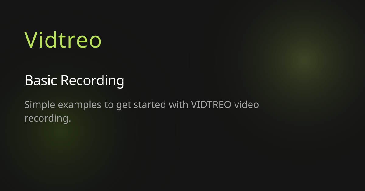 Basic Recording